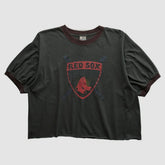 Boston Red Sox Majestic 2000s T-shirt - Charcoal Vintage