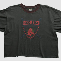 Boston Red Sox Majestic 2000s T-shirt - Charcoal Vintage