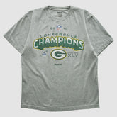 Green Bay Packers Reebok 2010 T-shirt - Heather Gray Vintage sale