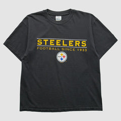 Pittsburgh Steelers Champion 1996 T-shirt - Black Vintage sale