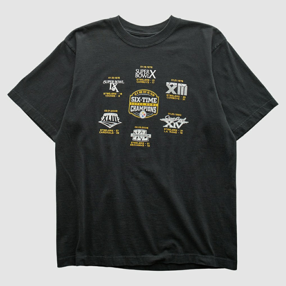 Pittsburgh Steelers Reebok 2009 T-shirt - Black Vintage discount