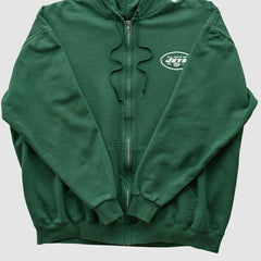 New York Jets NFL 2000s Hooded Full Zip Sweatshirt - Green Vintage outlet