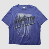 Colorado Rockies League Leader 90s T-shirt - Purple Vintage