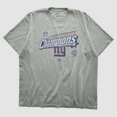 New York Giants Reebok 2007 T-shirt - Heather Gray Vintage for sale