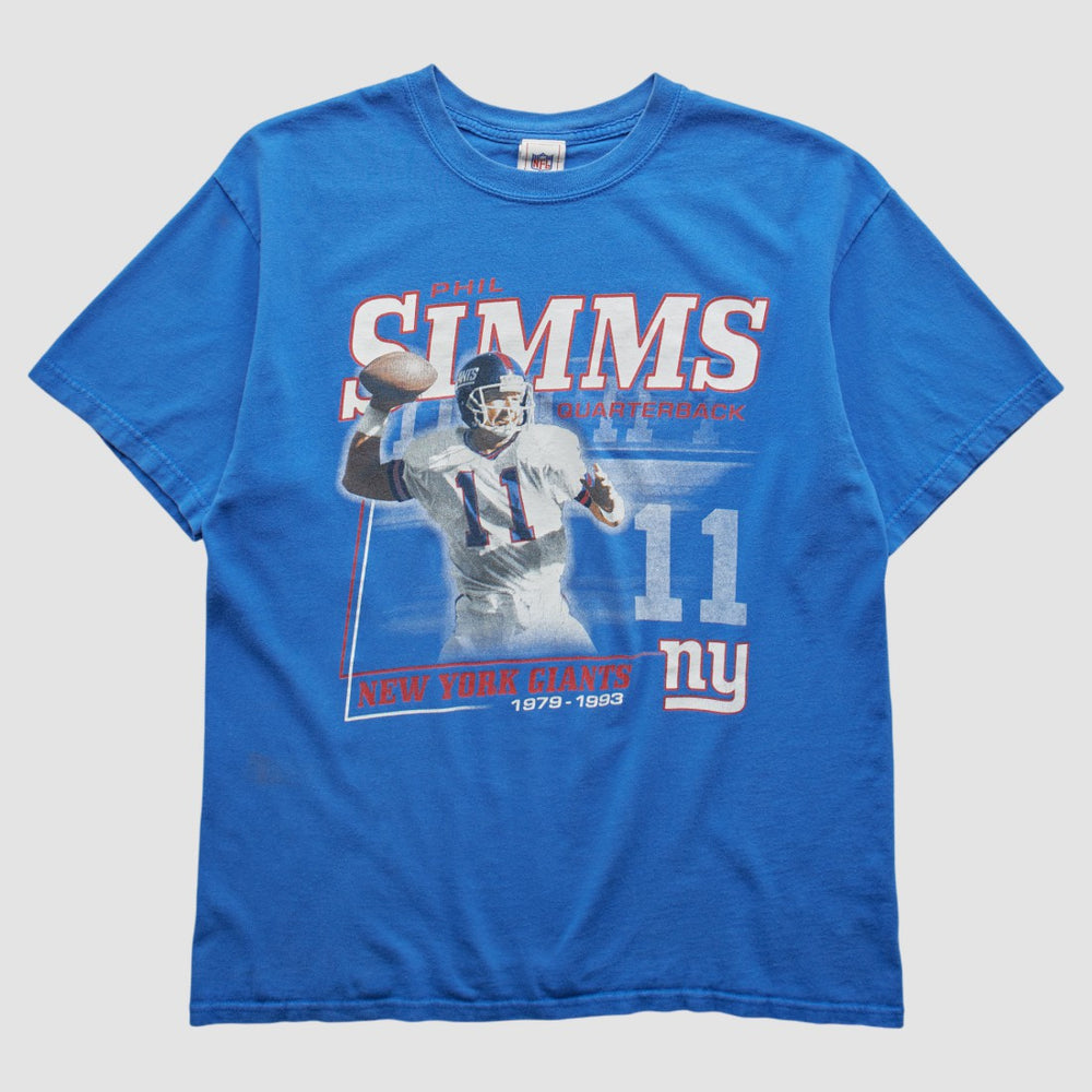 Phil Simms NFL 2000s T-shirt - Blue Vintage discount