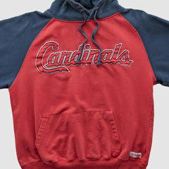 St. Louis Cardinals Stitches 2000s Hooded Pullover Sweatshirt - Red Vintage