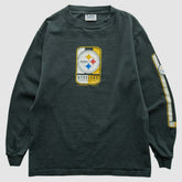 Pittsburgh Steelers Lee Apparel 2001 Long Sleeve T-shirt - Charcoal Vintage on sale