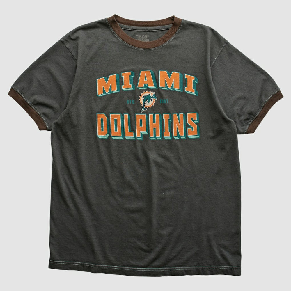 Miami Dolphins Reebok 2000s T-shirt - Charcoal Vintage online