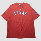 Texas Rangers Majestic 2000s T-shirt - Red Vintage
