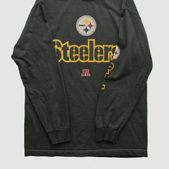 Pittsburgh Steelers NFL 2010s Long Sleeve T-shirt - Black Vintage on sale