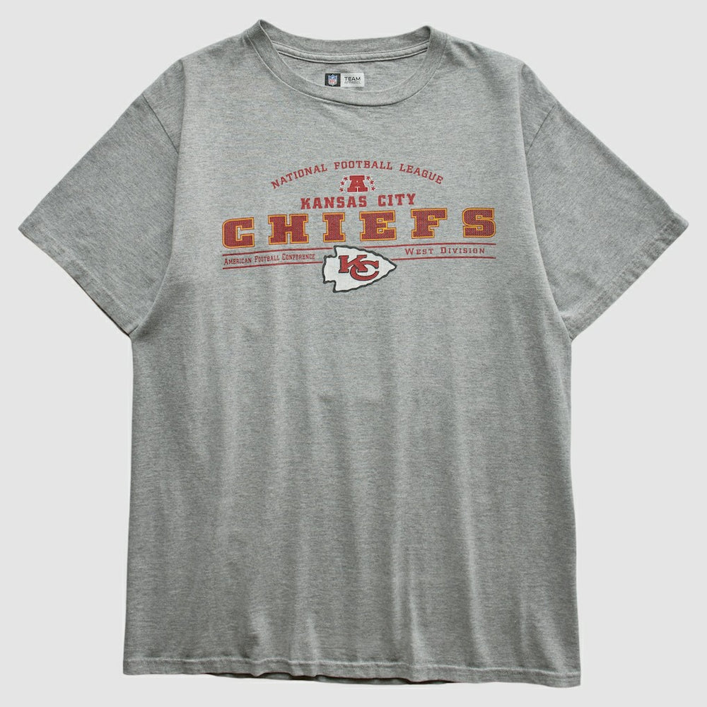 Kansas City Chiefs Team Edition Apparel 2000s T-shirt - Heather Gray Vintage on sale