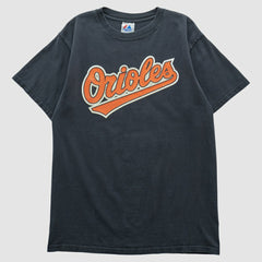 Baltimore Orioles Majestic 2000s T-shirt - Navy Vintage