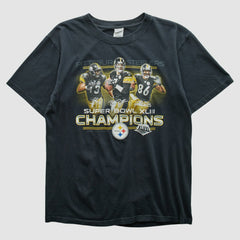 Pittsburgh Steelers Anvil 2009 T-shirt - Black Vintage online