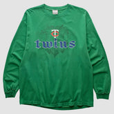 Minnesota Twins Genuine Merchandise 2000s Long Sleeve T-shirt - Green Vintage