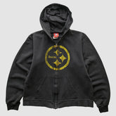 Pittsburgh Steelers NFL 2000s Hooded Full Zip Sweatshirt - Black Vintage outlet