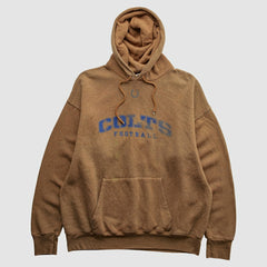 Indianapolis Colts NFL 2000s Hooded Pullover Sweatshirt - Brown Vintage online