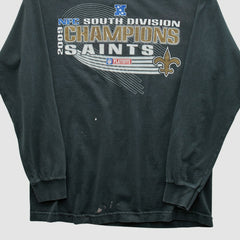 New Orleans Saints Alstyle Apparel 2009 Long Sleeve T-shirt - Black Vintage for sale