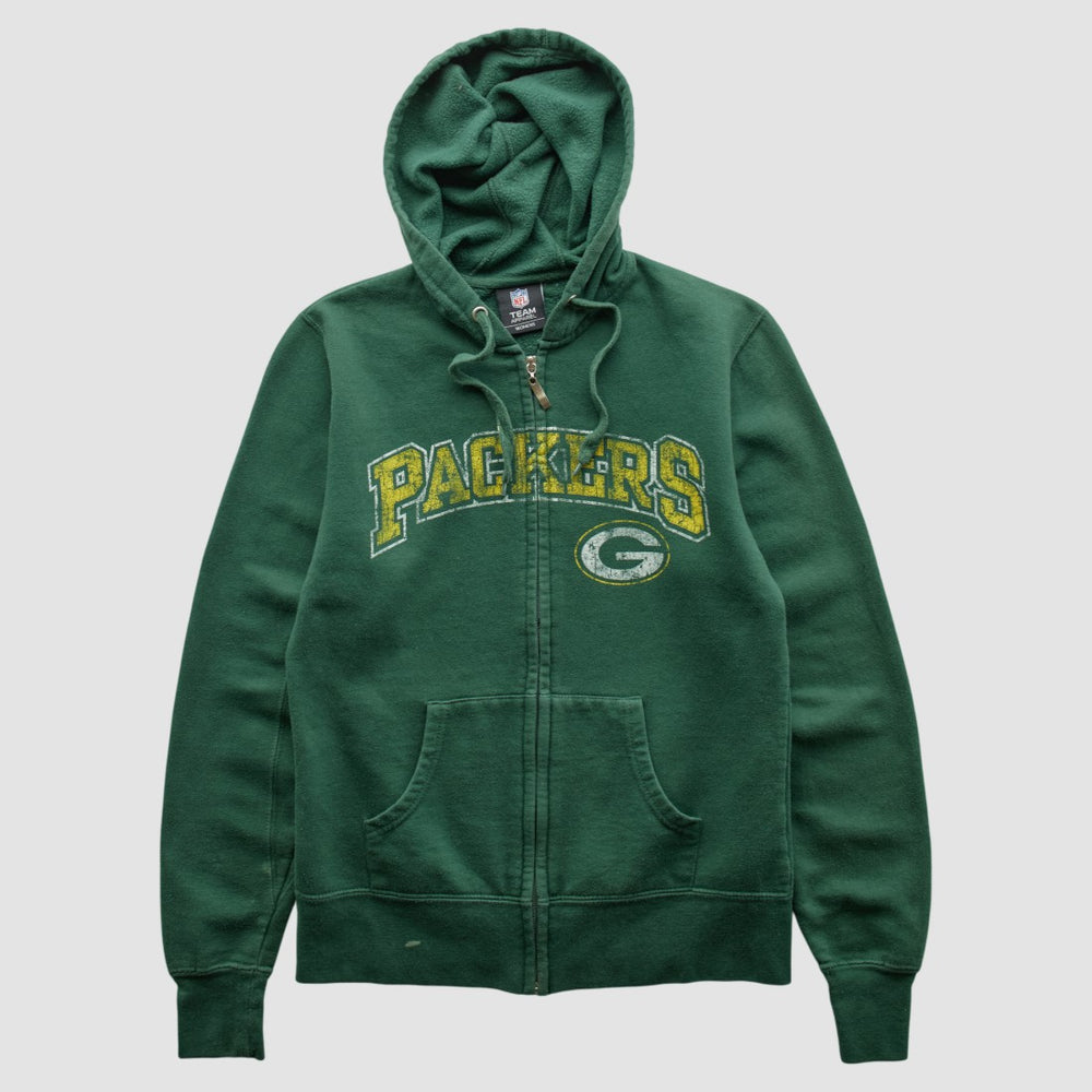 Green Bay Packers NFL 2010s Hooded Full Zip Sweatshirt - Green Vintage online
