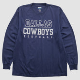 Dallas Cowboys Reebok 2000s Long Sleeve T-shirt - Navy Vintage cheap