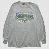Green Bay Packers NFL 2010 Long Sleeve T-shirt - Heather Gray Vintage outlet