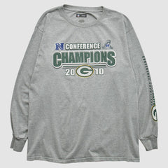 Green Bay Packers NFL 2010 Long Sleeve T-shirt - Heather Gray Vintage outlet