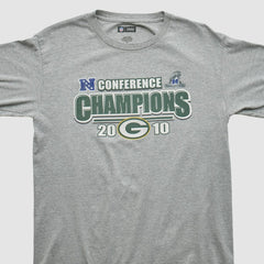 Green Bay Packers NFL 2010 Long Sleeve T-shirt - Heather Gray Vintage outlet