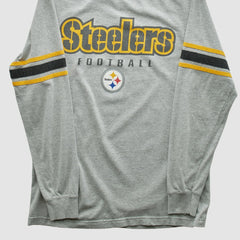 Pittsburgh Steelers NFL 2000s Long Sleeve T-shirt - Heather Gray Vintage on sale