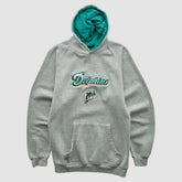 Miami Dolphins NFL 2000s Hooded Pullover Sweatshirt - Heather Gray Vintage online