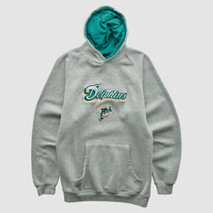 Miami Dolphins NFL 2000s Hooded Pullover Sweatshirt - Heather Gray Vintage online