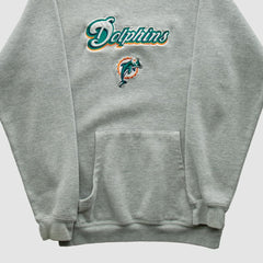 Miami Dolphins NFL 2000s Hooded Pullover Sweatshirt - Heather Gray Vintage online