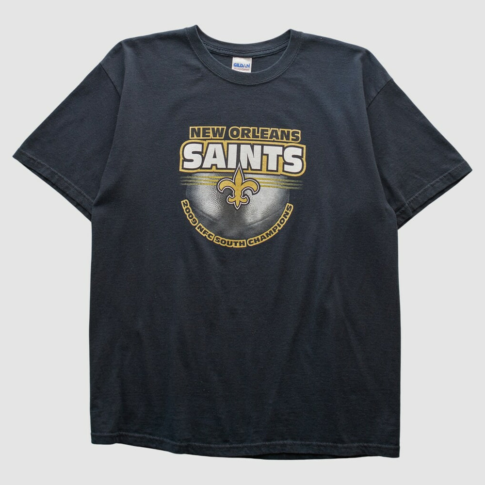 New Orleans Saints Gildan 2009 T-shirt - Black Vintage for sale