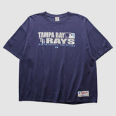 Tampa Bay Rays Majestic 2000s T-shirt - Navy Vintage
