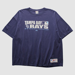 Tampa Bay Rays Majestic 2000s T-shirt - Navy Vintage
