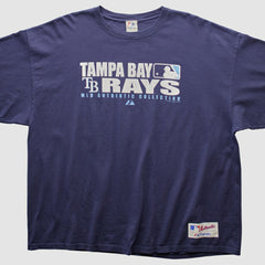 Tampa Bay Rays Majestic 2000s T-shirt - Navy Vintage