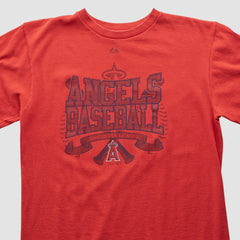 Los Angeles Angels Majestic 2000s T-shirt - Red Vintage