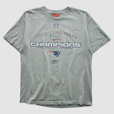 New England Patriots Reebok 2002 T-shirt - Heather Gray Vintage on sale
