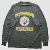 Pittsburgh Steelers 2000s Long Sleeve T-shirt - Dark Heather Gray Vintage for sale