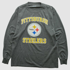 Pittsburgh Steelers 2000s Long Sleeve T-shirt - Dark Heather Gray Vintage for sale