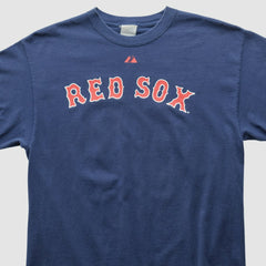 Boston Red Sox Majestic 2000s T-shirt - Navy Vintage