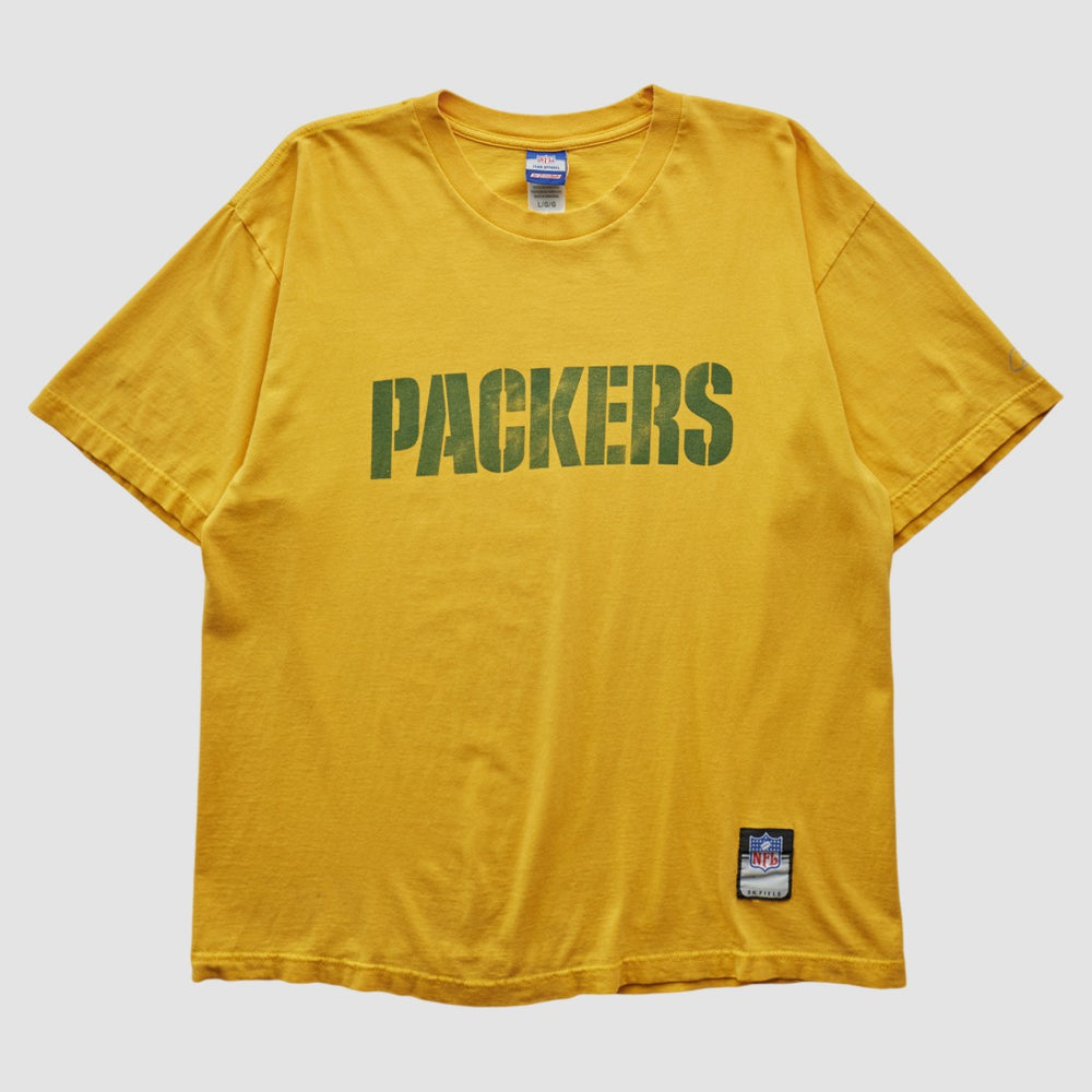 Green Bay Packers Reebok 2000s T-shirt - Yellow Vintage cheap