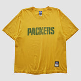 Green Bay Packers Reebok 2000s T-shirt - Yellow Vintage cheap