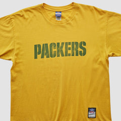 Green Bay Packers Reebok 2000s T-shirt - Yellow Vintage cheap