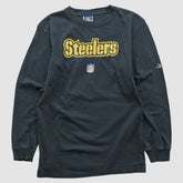 Pittsburgh Steelers Reebok 2000s Long Sleeve T-shirt - Black Vintage sale