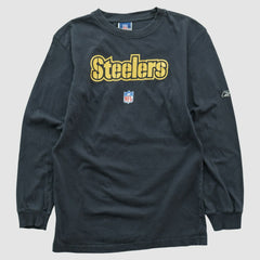 Pittsburgh Steelers Reebok 2000s Long Sleeve T-shirt - Black Vintage sale