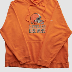 Cleveland Browns Reebok 2000s Hooded Pullover Sweatshirt - Orange Vintage outlet
