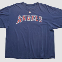Los Angeles Angels Majestic 2000s T-shirt - Navy Vintage