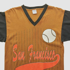 San Francisco Giants College Ware 90s T-shirt - Orange Vintage