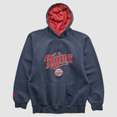 Minnesota Twins Majestic 2000s Hooded Pullover Sweatshirt - Navy Vintage