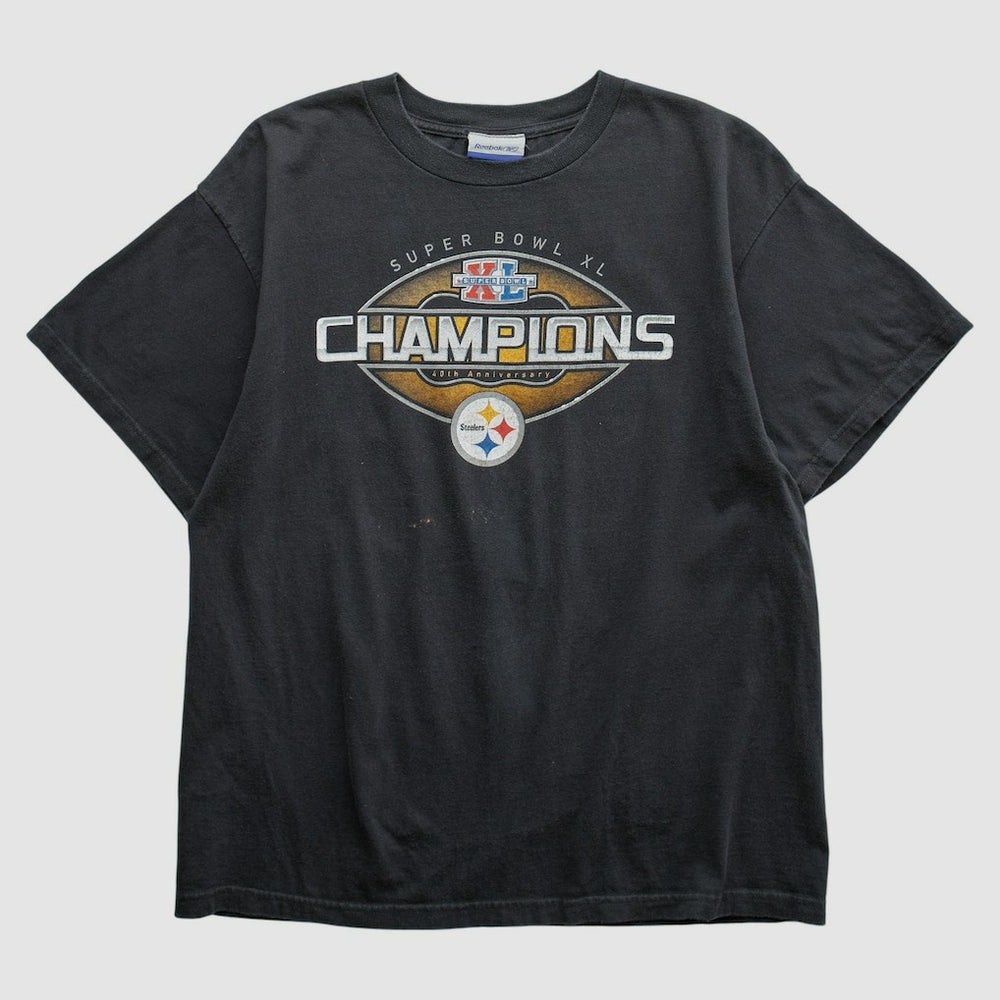 Pittsburgh Steelers Reebok 2006 T-shirt - Black Vintage outlet