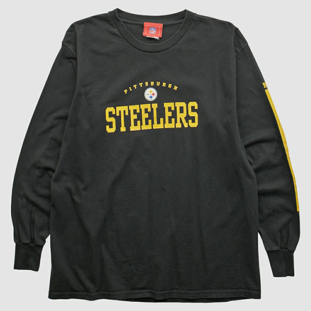 Pittsburgh Steelers NFL 2000s Long Sleeve T-shirt - Black Vintage cheap